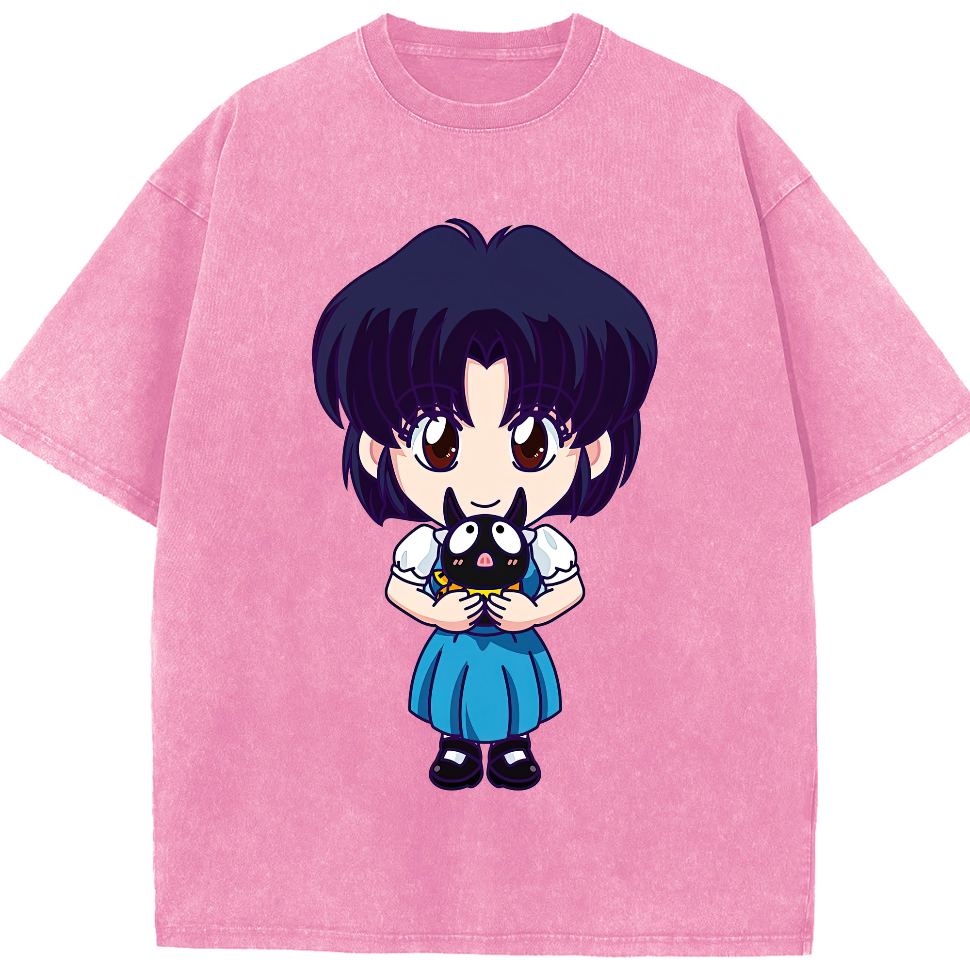 （画像用） 美少女戦士セーラームーン 水野 亜美 みずの あみ Sailor Moon Mizuno Ami 綿100% ヴィンテージ風 半袖Tシャツ（フロントプリント）